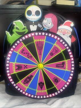 Loungefly Backpack Nightmare Before Christmas Authentic Wheel Graphic